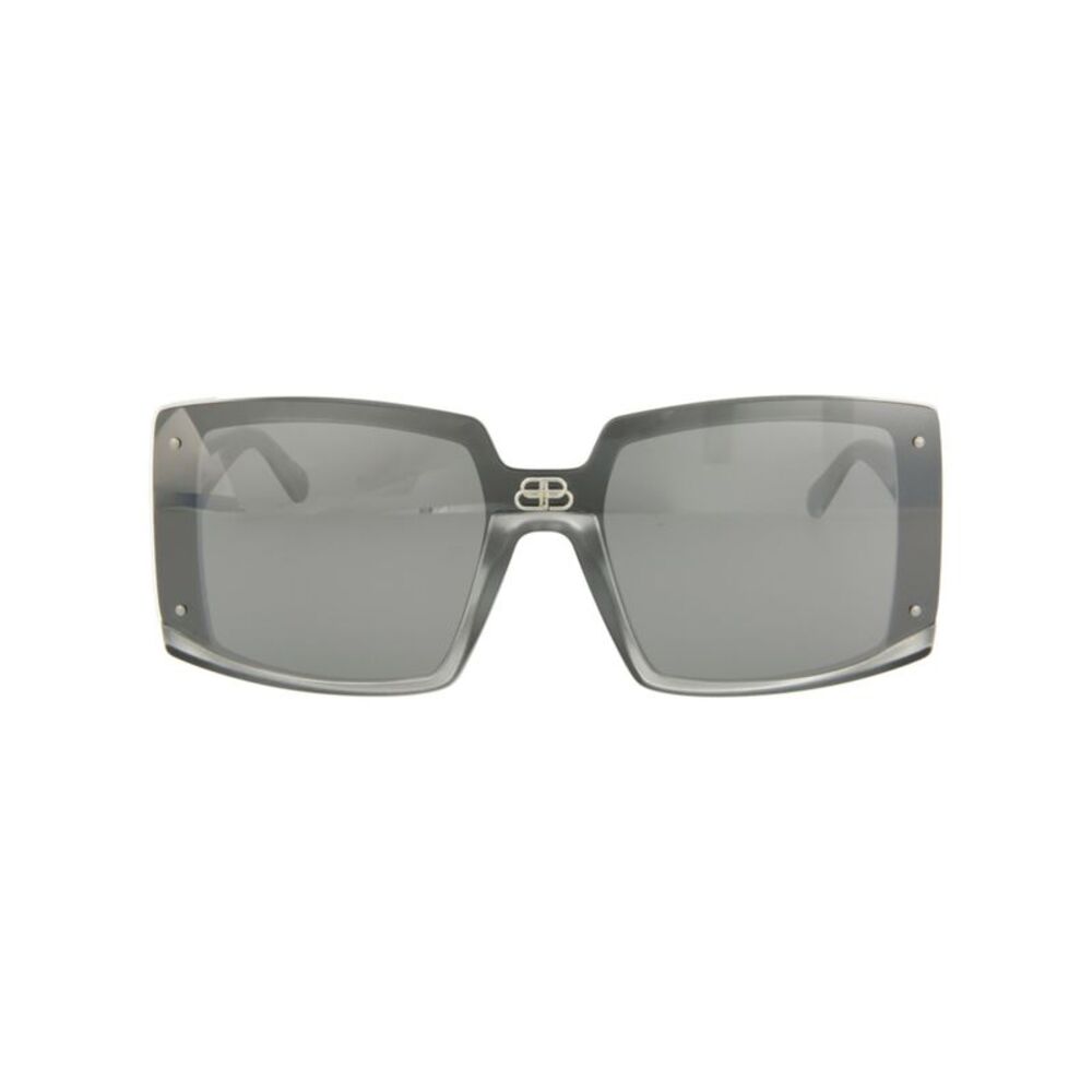 Balenciaga Square-Frame Injection Sunglasses Silver Womens